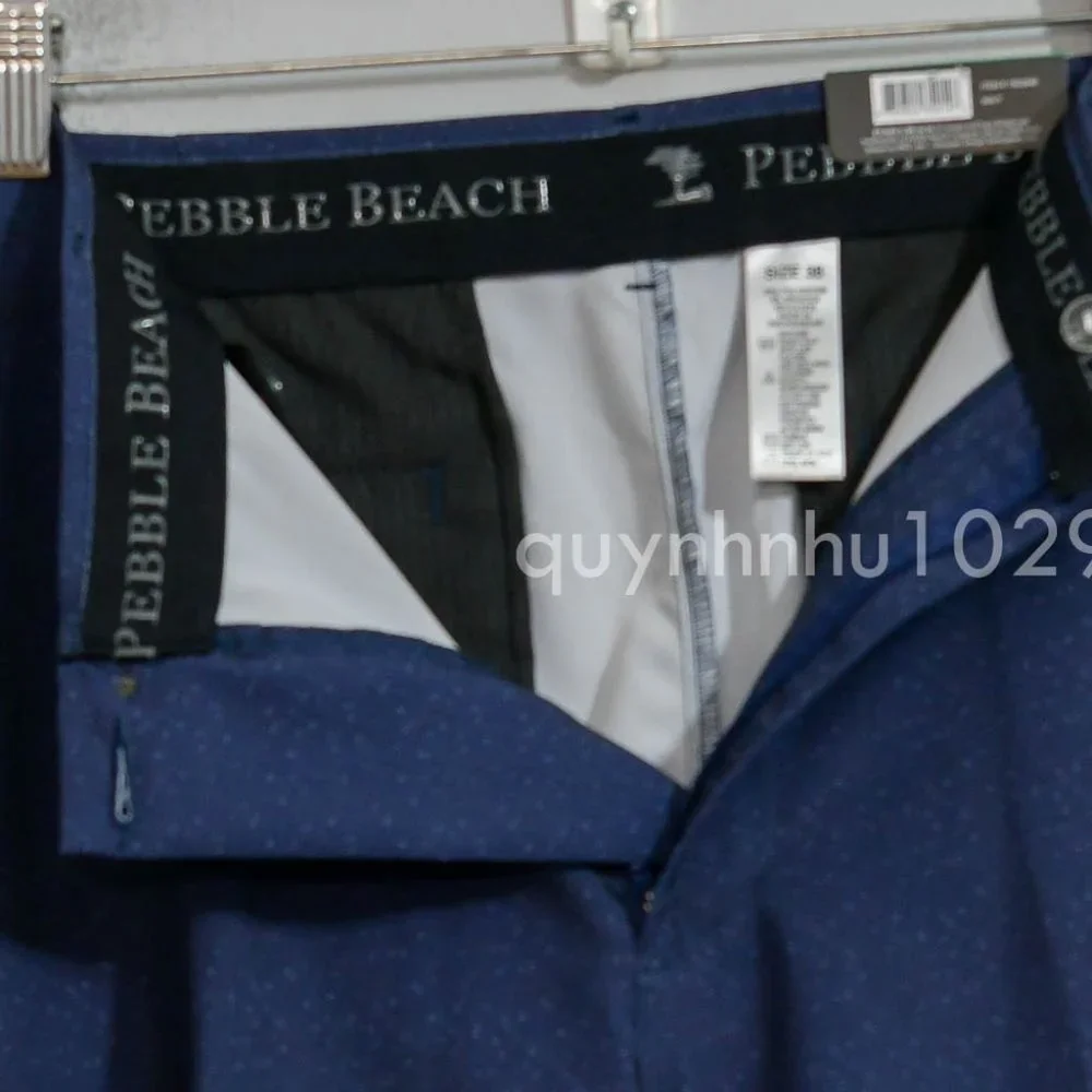 Pebble Beach Men’s Dry-Luxe Performance Shorts in navy - Picture 3 of 6